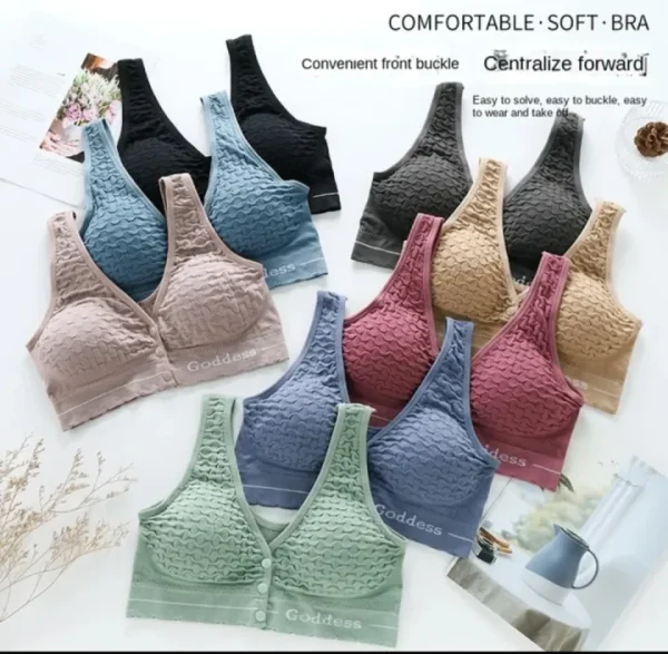 Imported Front Button Soft Cotton Maternity Nursing Bra - Image 3