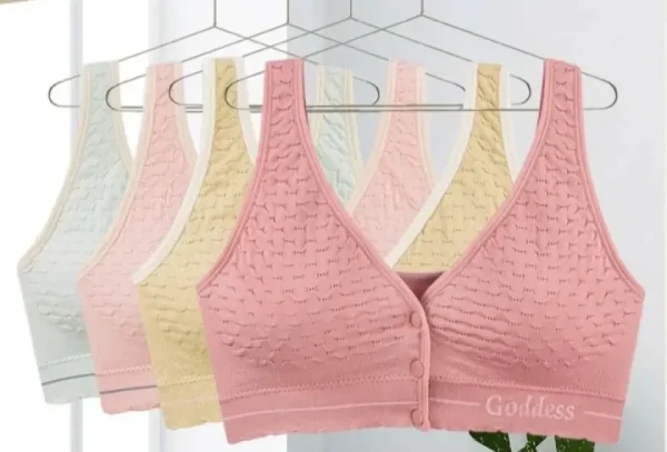 Imported Front Button Soft Cotton Maternity Nursing Bra - Image 5