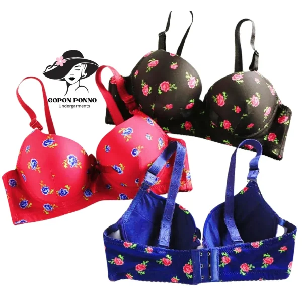 floral fusion push up bra (2 piece set) 🌸