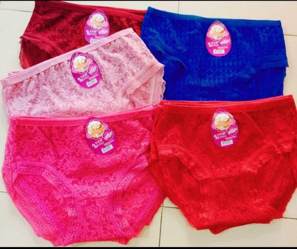 comfortchic 2 piece soft cotton lace panty set – stretchable slim fit for women & girls