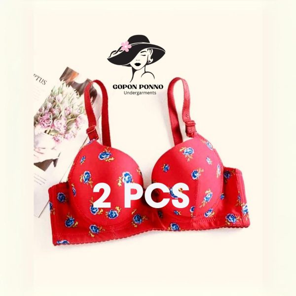 floral fusion push up bra (2 piece set) 🌸